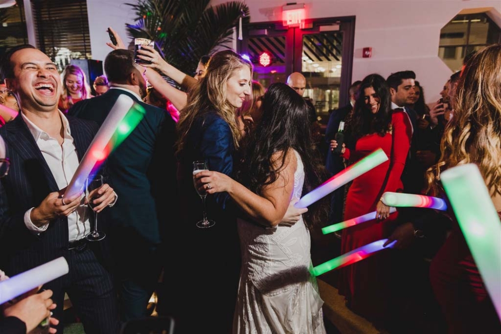 two people dancing on their wedding night