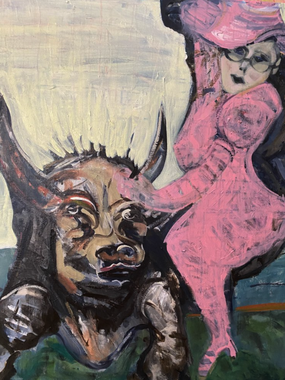 Bull Ride - painting by Aela Morgan