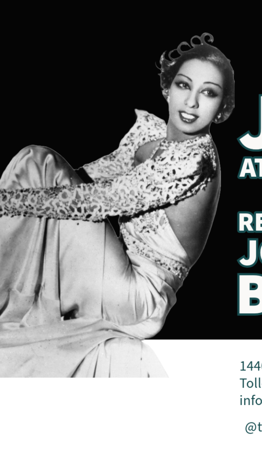 Josephine Baker on Black background